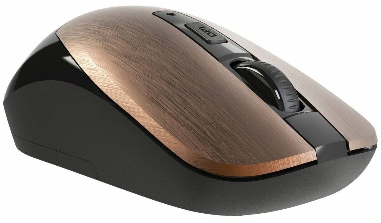 Мышь Defender Wave MM-995 бронзовый оптическая 1600dpi silent беспров. USB для ноутбука 3but (52992)