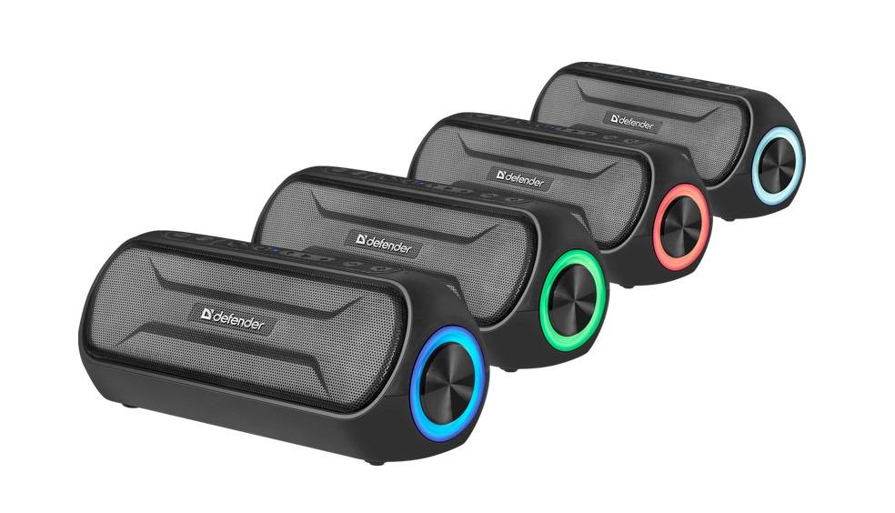 Колонка порт. Defender Enjoy S1000 черный 20W 2.0 BT/3.5Jack 2000mAh (65688)