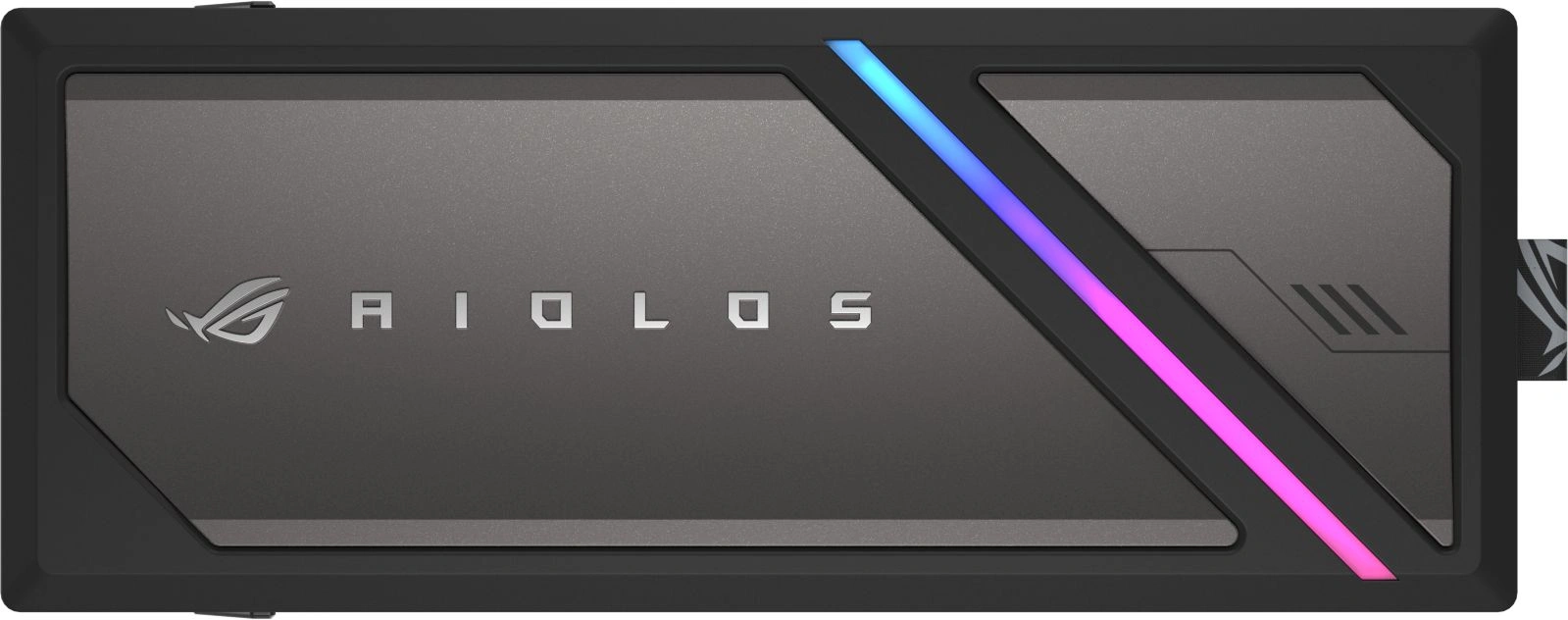 Внешний корпус SSD Asus ROG STRIX AIOLOS/BLK/G/AS ROG STRIX AIOLOS NVMe/SATA алюминий черный M2 2280