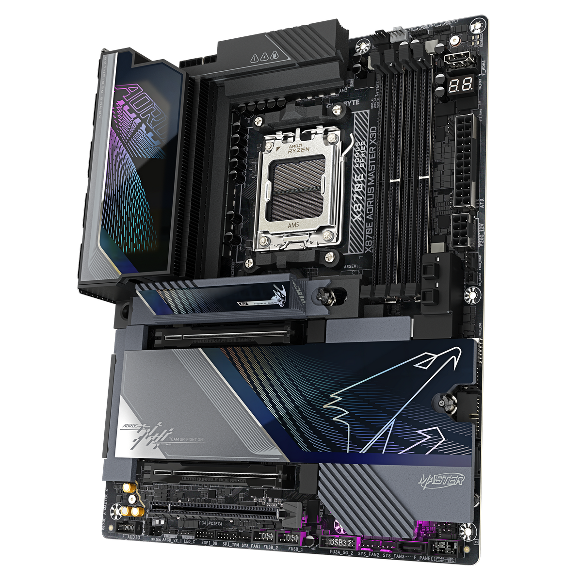 Материнская плата GIGABYTE X870E AORUS MASTER X3D, AM5, X870, 4*DDR5,  4*SATA, 4*M.2, 7*USB 3.2,  2*