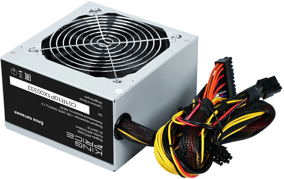 Блок питания KingPrice ATX 500W KPPSU500 (20+4pin) 120mm fan 4xSATA