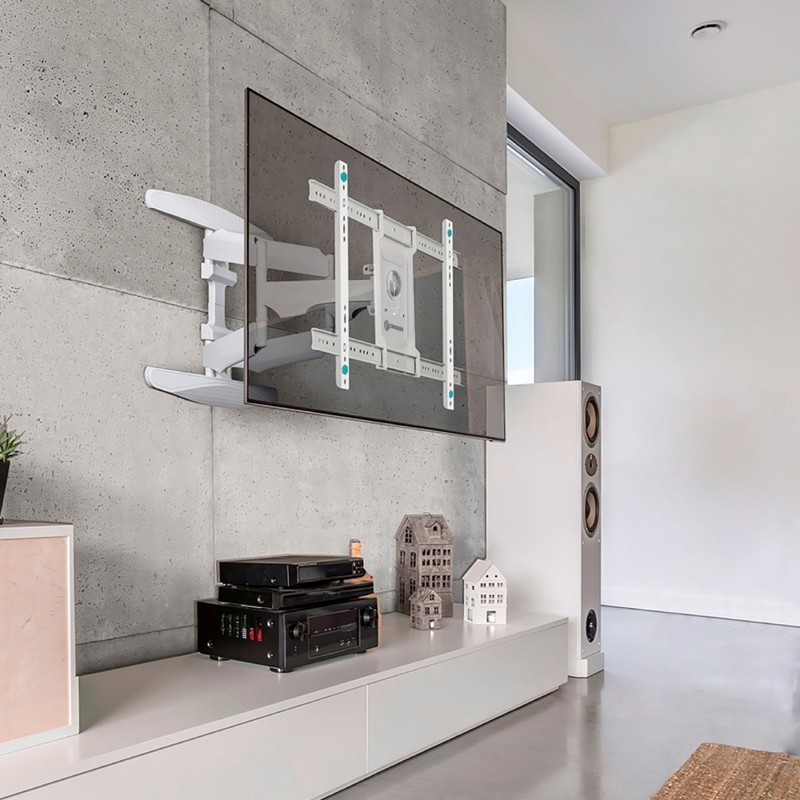 Кронштейн для телевизора Onkron M6L белый 40"-75" макс.45кг настенный поворот и наклон