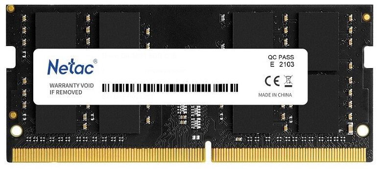 Память DDR4 16Gb 2666MHz Netac NTBSD4N26SP-16 Basic RTL PC4-21300 CL19 SO-DIMM 260-pin 1.2В single r
