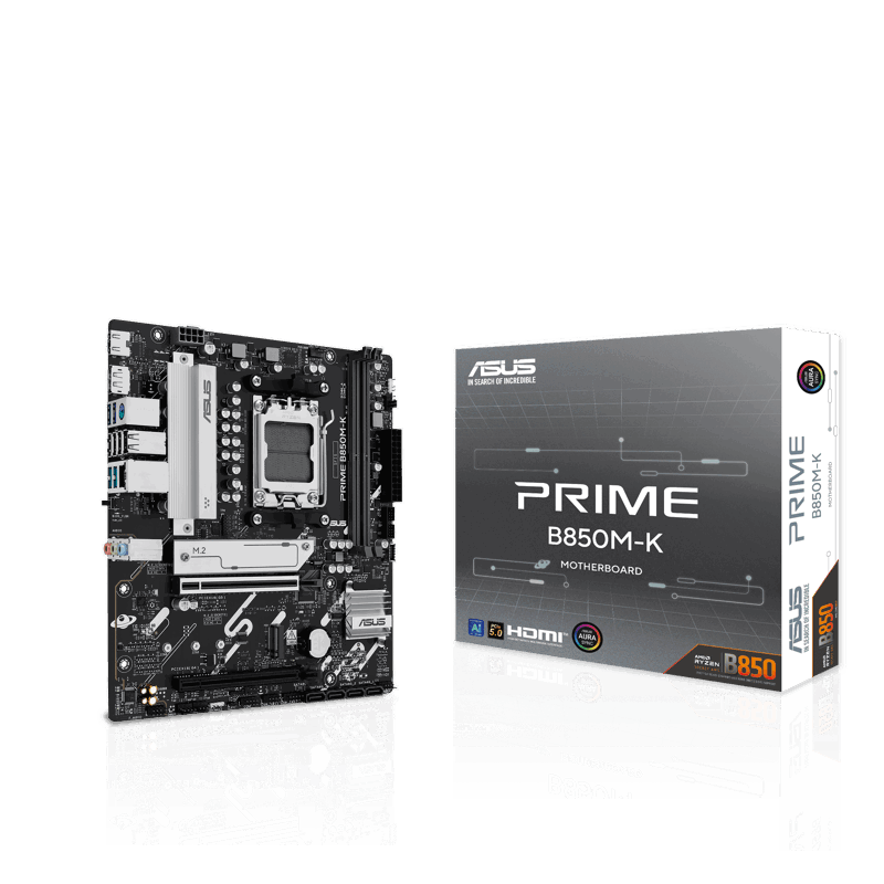 Материнская плата Asus PRIME B850M-K Socket AM5 AMD B850 2xDDR5 mATX AC`97 8ch(7.1) 2.5Gg RAID+HDMI+