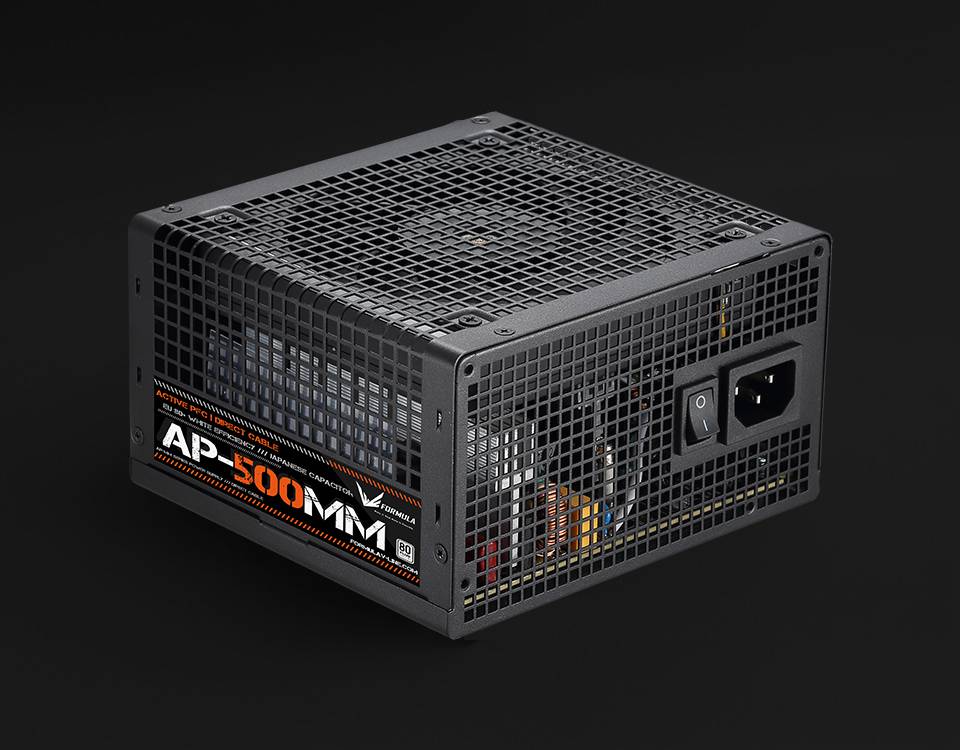 Блок питания Formula V Line AP-500MM, 500W, APFC, 80+, 12cm Fan