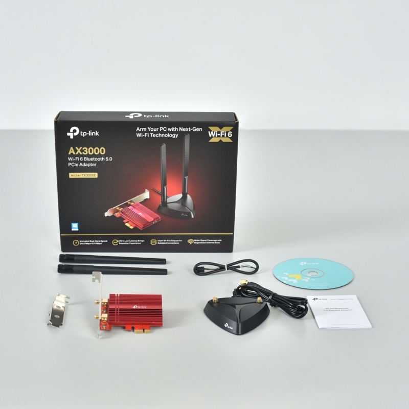 Сетевой адаптер Wi-Fi + Bluetooth TP-LINK Archer TX3000E (AX3000, PCI Express, Bluetooth 5.3, 802.11