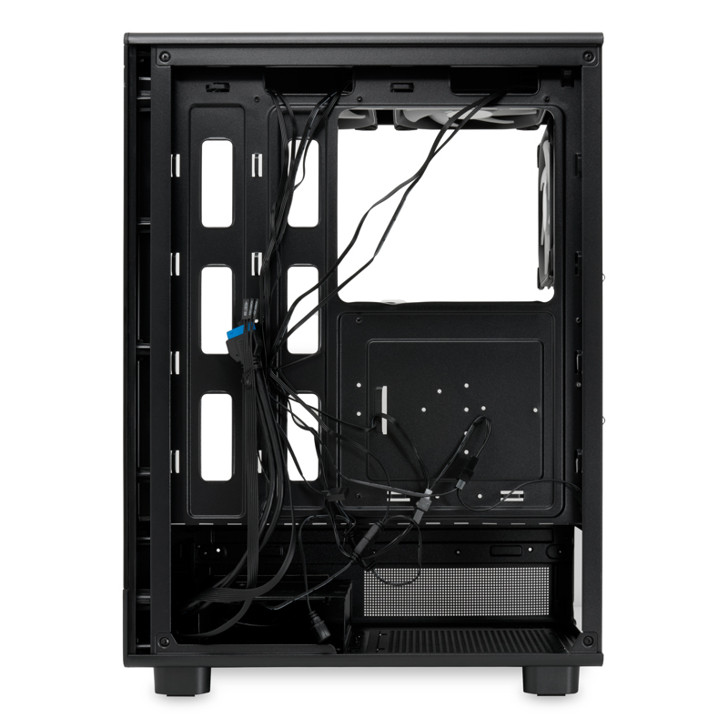 Корпус HSPD F510, Panoramic Mid Tower, Black, TG, 0.5 SPCC, 3x120mm ARGB ATX, mATX, mITX 180/280/160