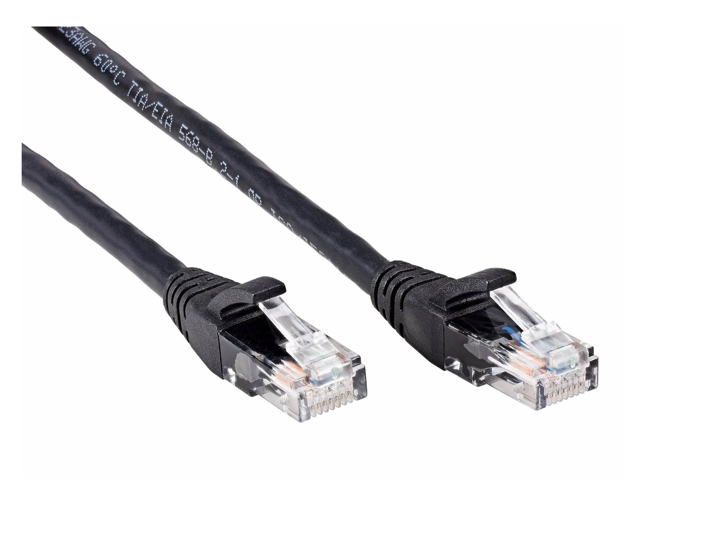 Патчкорд литой iOpen (7/0.20) UTP кат.6 черный 5m <ANP612B-BK-5M>