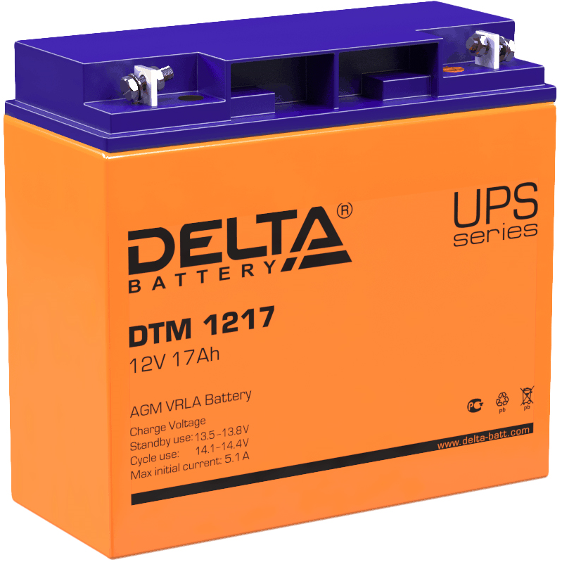 Аккумуляторная батарея Delta Аккумуляторная батарея для ИБП DTM 1217 (12V/17Ah)