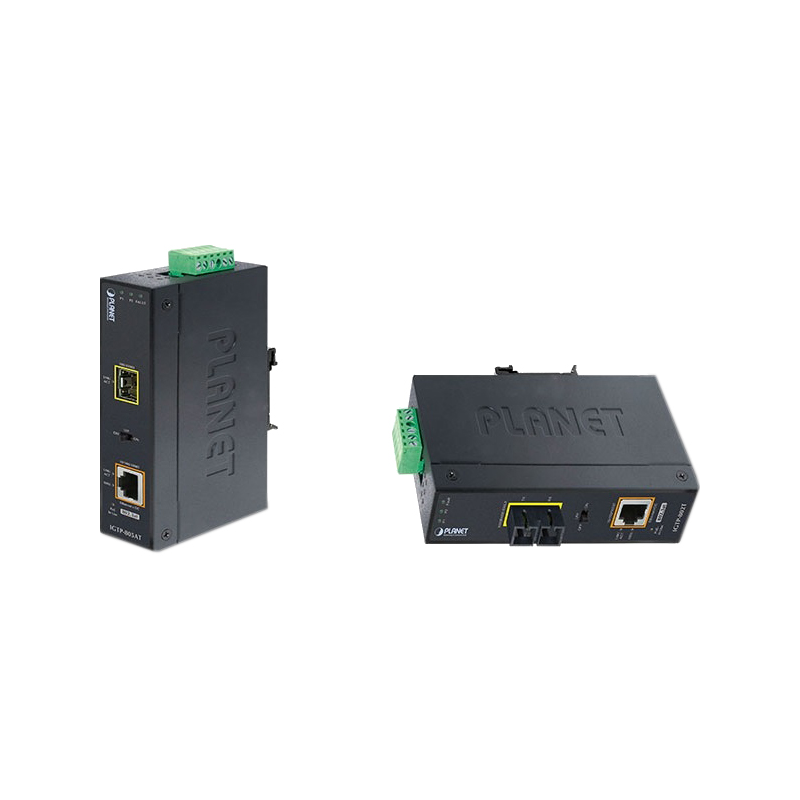 Индустриальный медиа конвертер IP30 Industrial 10/100/1000Base-T to Gigabit SFP Converter with 802.3