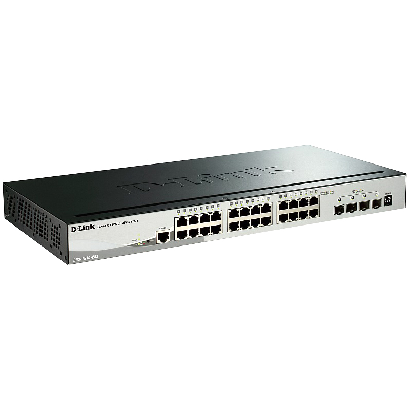 Коммутатор D-Link PROJ Настраиваемый L2+ стекируемый коммутатор, 24x1000Base-T, 4x10GBase-X SFP+, CL