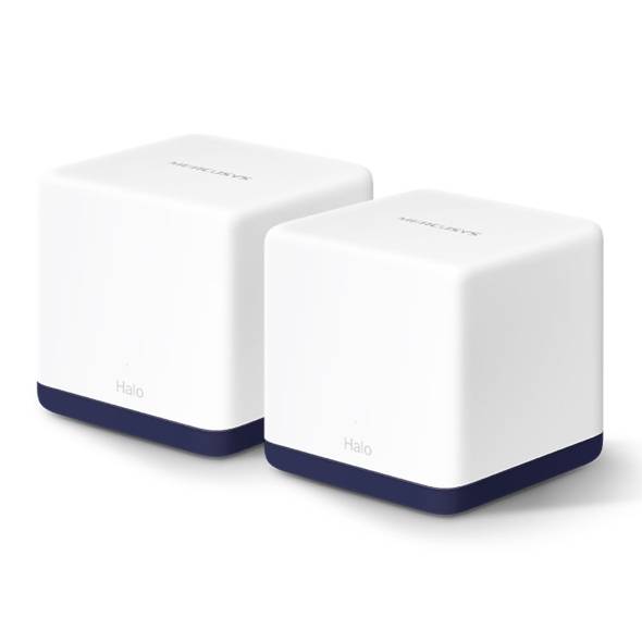 Бесшовный Mesh роутер Mercusys Halo H50G (HALO H50G(2-PACK)) AC1900 10/100/1000BASE-TX белый (упак.: