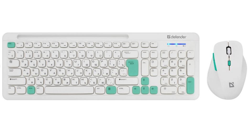 Клавиатура + мышка CERRATO C-978 RU WHITE-BLUE 45978 DEFENDER