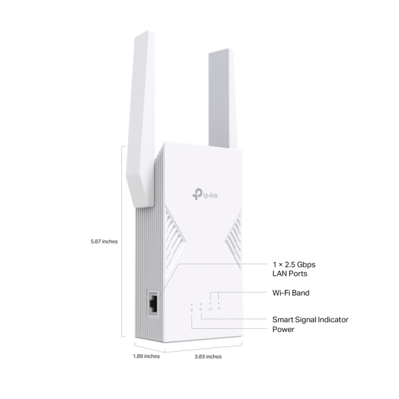 Повторитель беспроводного сигнала TP-Link RE235BE BE3600 Wi-Fi белый