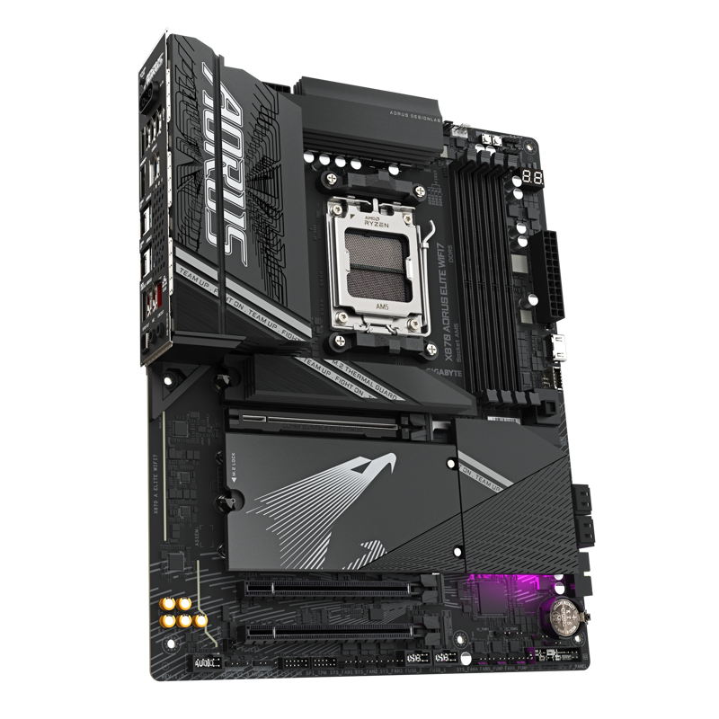 Материнская плата Gigabyte X870 A ELITE WIFI7 Socket AM5 AMD X870 4xDDR5 ATX AC`97 8ch(7.1) 2.5Gg RA