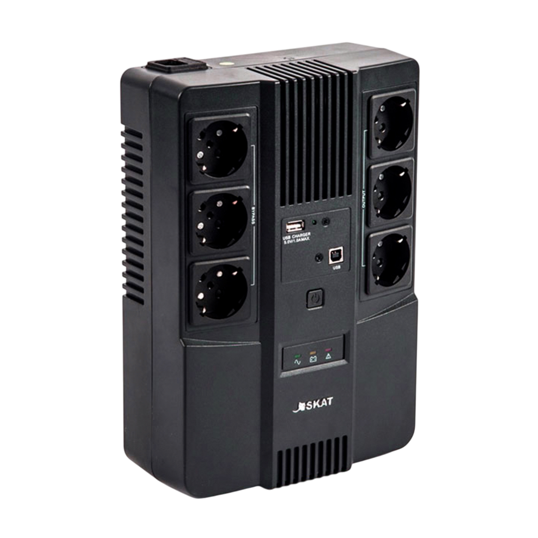 Источник бесперебойного питания (8998) Бастион SKAT-UPS 600 AI 600ВА/350Вт/Line-Interactive/АКБ 7Ачх