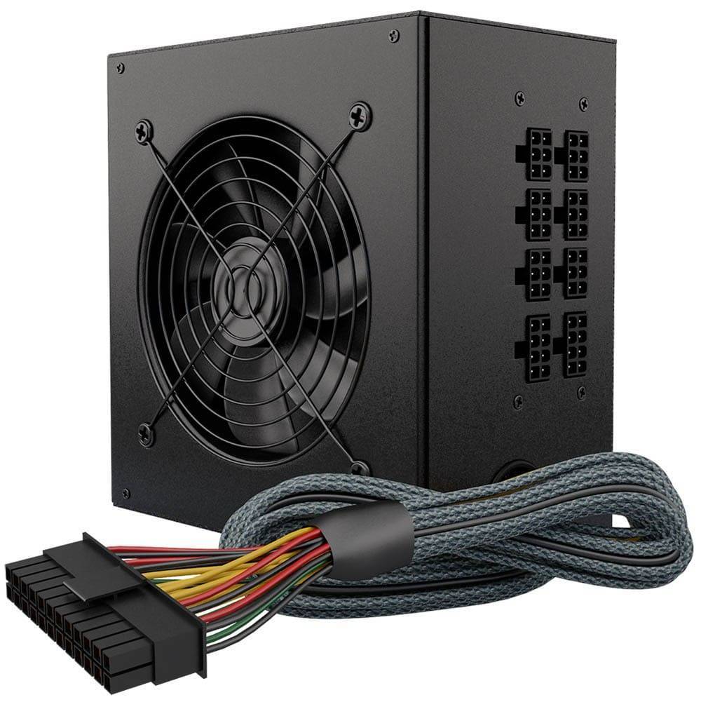 Блок питания HIPER HPB-650SM <650W, (20+4+4+4) pin, 2x(6+2) pin, 5xSATA, 4xMolex, 14 см, 80 Plus Bro