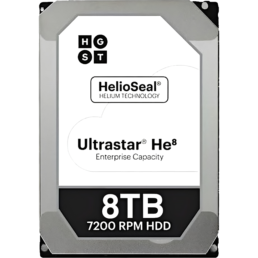 Жесткий диск/ HDD HGST SAS Server 8Tb Ultrastar HE8 7200 12Gb/s 128MB (clean pulled) 1 year warranty