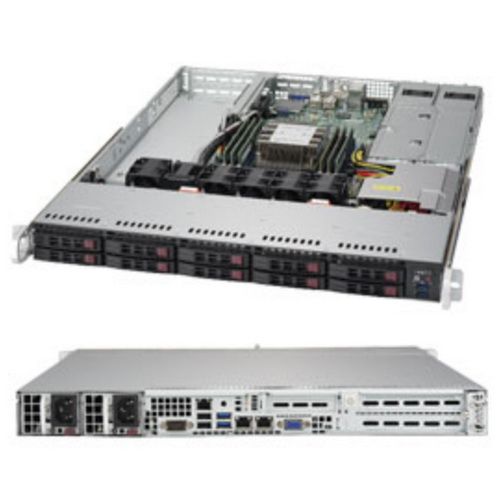 Серверная платформа SuperMicro SYS-1019P-WTR 1U, 1xLGA3647, iC622, 6xDDR4, up to 10x2.5 (2xNV