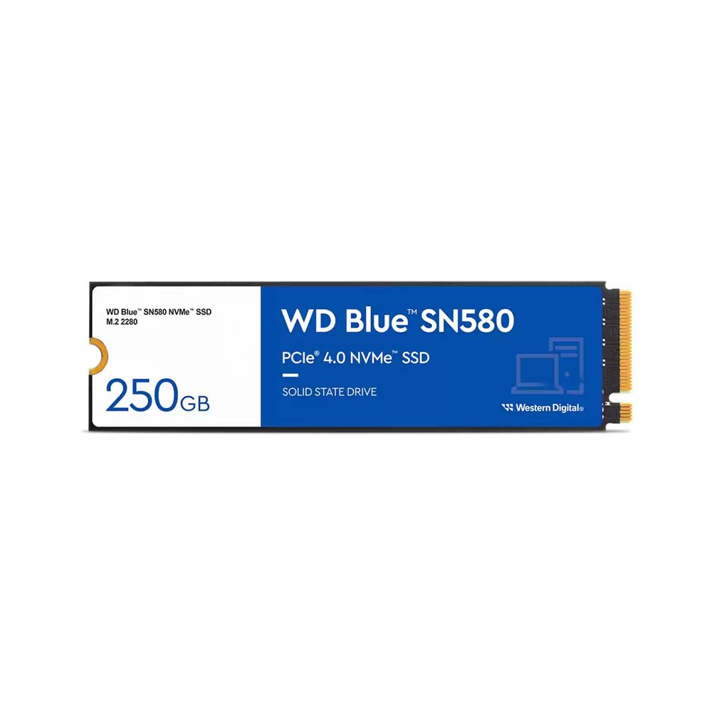 Твердотельный накопитель SSD Western Digital M.2 2280 250GB Blue SN580 WDS250G3B0E PCIe Gen4x4 with