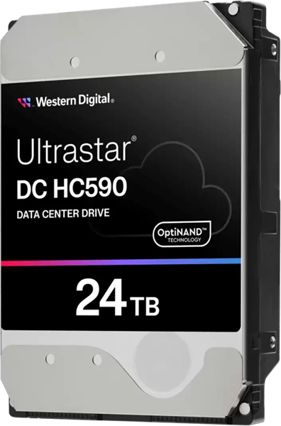 Жесткий диск WD SATA-III 24TB 0F65684 WUH722624ALE6L4 Ultrastar DC HC590 4KN (7200rpm) 512Mb 3.5"