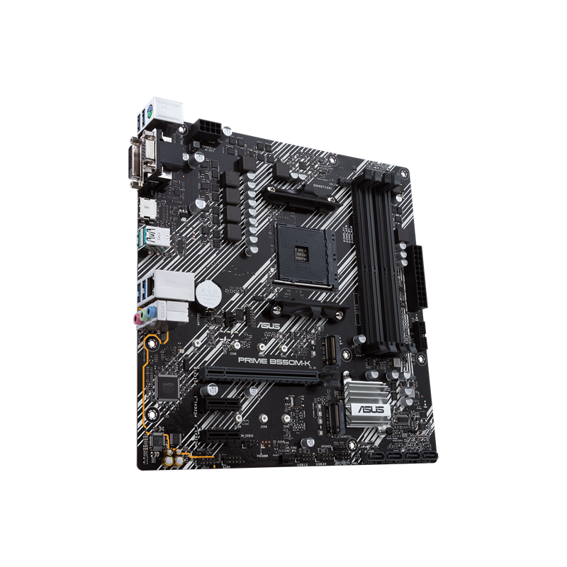 Материнская плата Asus PRIME B550M-K Soc-AM4 AMD B550 4xDDR4 mATX AC`97 8ch(7.1) GbLAN RAID+VGA+DVI+