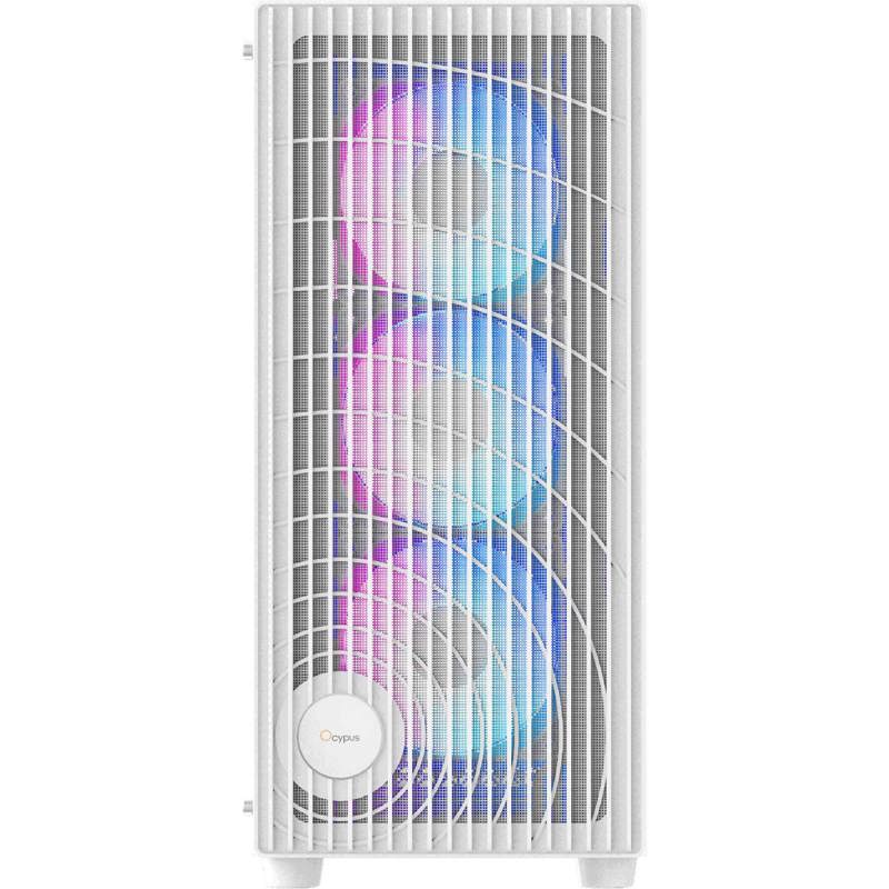 Корпус Ocypus Gamma C70 WH ARGB, Midi-Tower, TG, 4x120mm ARGB, 1xUSB-A 3.0 + 1xUSB 2.0, ATX, mATX, m