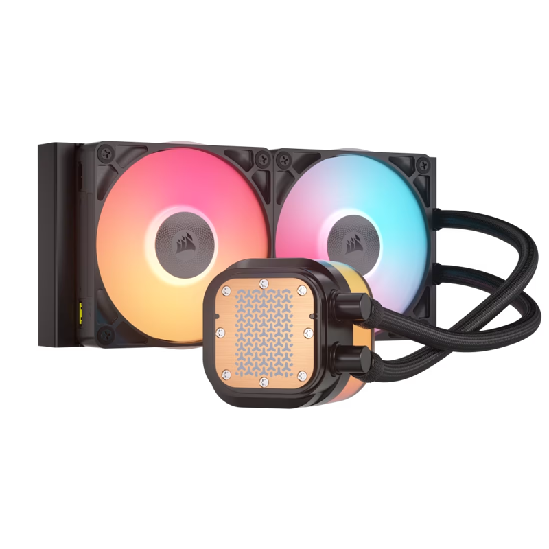 Система жидкостного охлаждения Corsair iCUE LINK TITAN 240 RX LCD (240mm, Black, RGB/ Fans: 2x120mm,