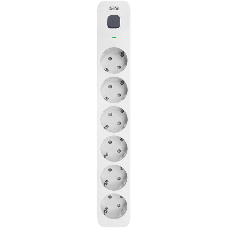 Сетевой фильтр Powercom SP-06W 1.8М 1.8м (6 розеток) белый/серый (коробка)
