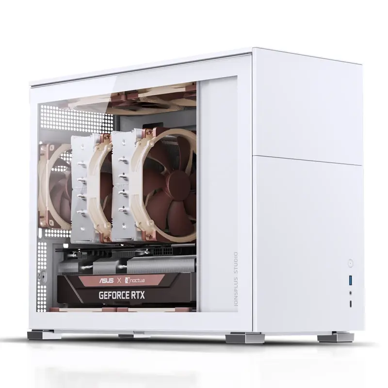 Корпус JONSBO D31 STD, Mini-Tower, TG, no fan, 1xUSB-A 3.2 + 1xUSB-C 3.2, mATX, mDTX, mITX White