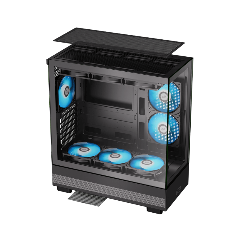 Корпус PCCooler C3 Q500 BK, Midi-Tower, TG, no fans, 1xUSB 3.0 + 1xUSB 2.0 + 1xUSB-C, ATX, mATX, mIT