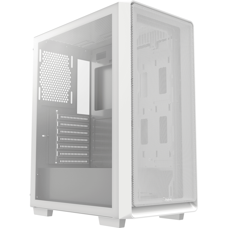 Корпус Ocypus Gamma C60 WH, Midi-Tower, TG, no fans, 1xUSB-A 3.0 + 2xUSB 2.0, ATX, mATX, mITX White