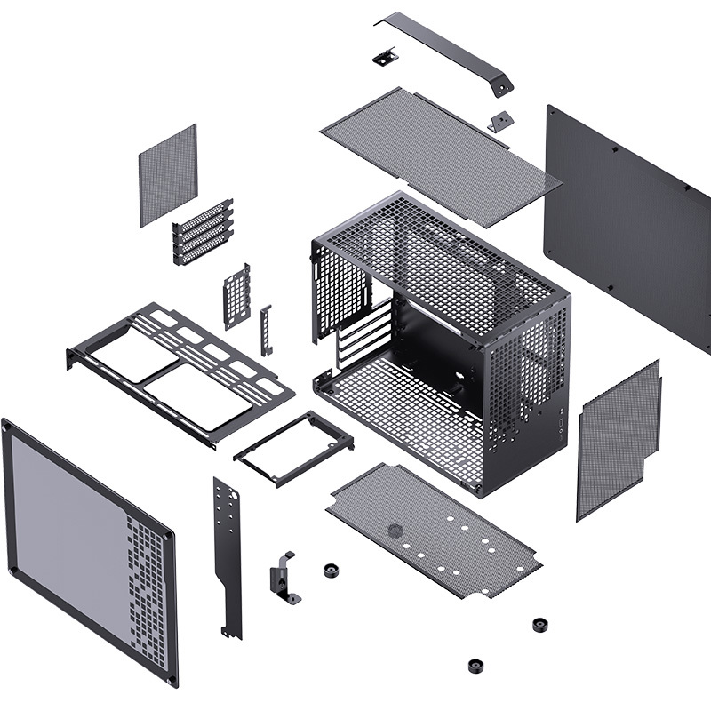 Корпус JONSBO Z20, Mini-Tower, TG, no fan, 1xUSB-A 3.2 + 1xUSB-C 3.2, mATX, mITX Black