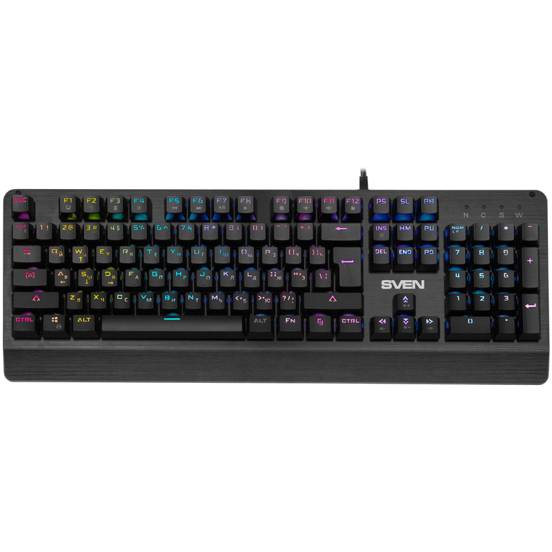 Механическая игровая клавиатура SVEN KB-G9700 (104 кл,+12Fn,RED switch, RGB, мет, корпус)