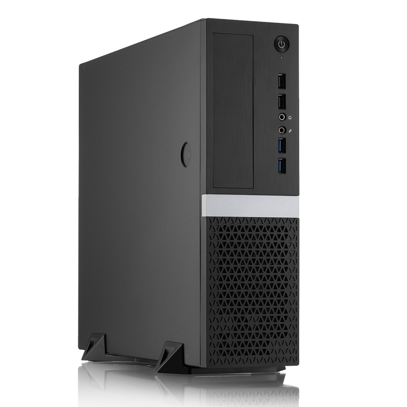 Корпус с блоком питания Foxline mATX Desktop 300W FL-211 mATX case, black, w/PSU TFX 300W, w/2xUSB2.