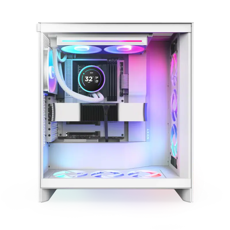Система жидкостного охлаждения NZXT Kraken Elite 280 RGB (250W, 280mm, LED temp., White/ Fans: 2x140
