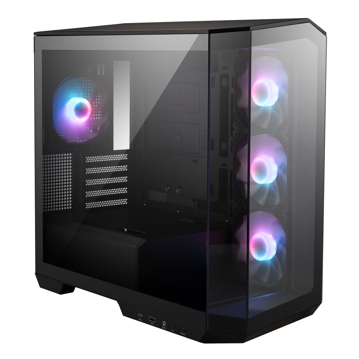 Корпус MSI MAG Pano M100R PZ , Micro-ATX, 1xUSB 3.2 Gen 1, 1xUSB 3.2 Gen2 Type-C, 4x120mm ARGB Fan, 