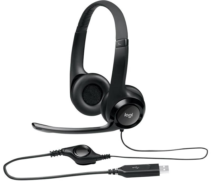 Наушники Logitech Headset H390, Stereo, USB, [981-000406]