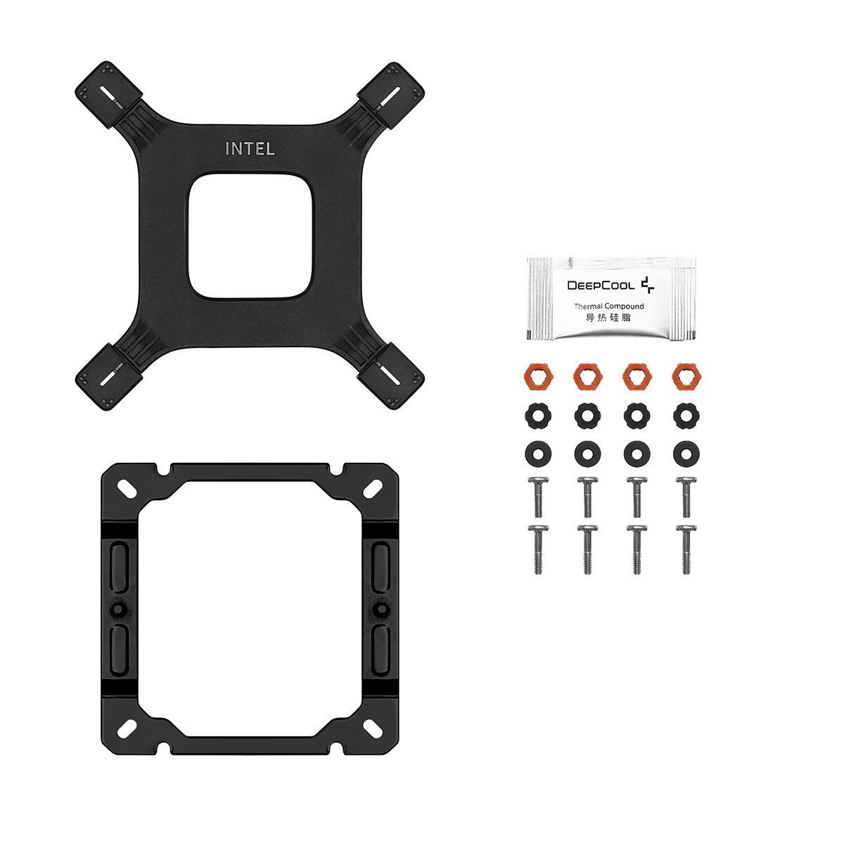 Устройство охлаждения(кулер) Deepcool AG400 Bk V2 ARGB Soc-AM5/AM4/1200/1700/1851 черный 4-pin 31.6d