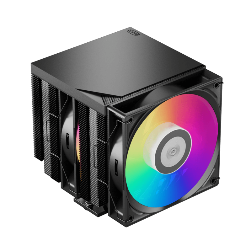 Кулер для процессора PCCooler RT720 TC ARGB BK (270W, 4-pin PWM, 157.5mm, Al/Cu, 7x6mm, ARGB, 2x120m