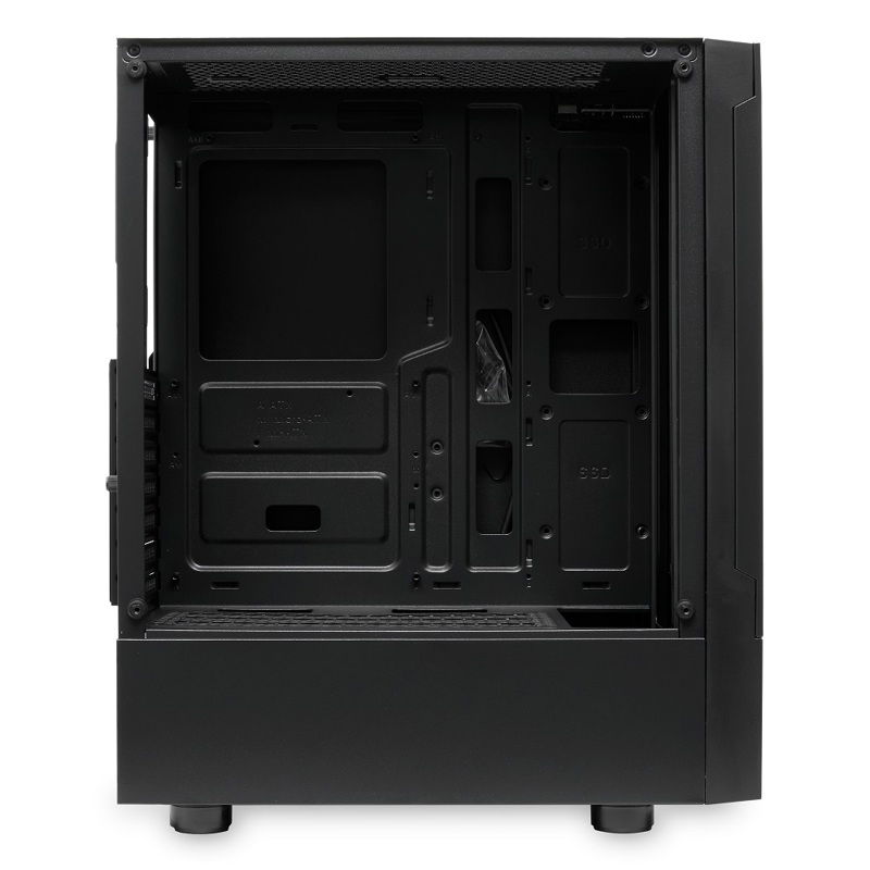 Корпус HSPD M540, Mesh Mid Tower, Black, TG, 0.45 SPCC, no fans, ATX, mATX, mITX, 160/300/150mm, 2x2