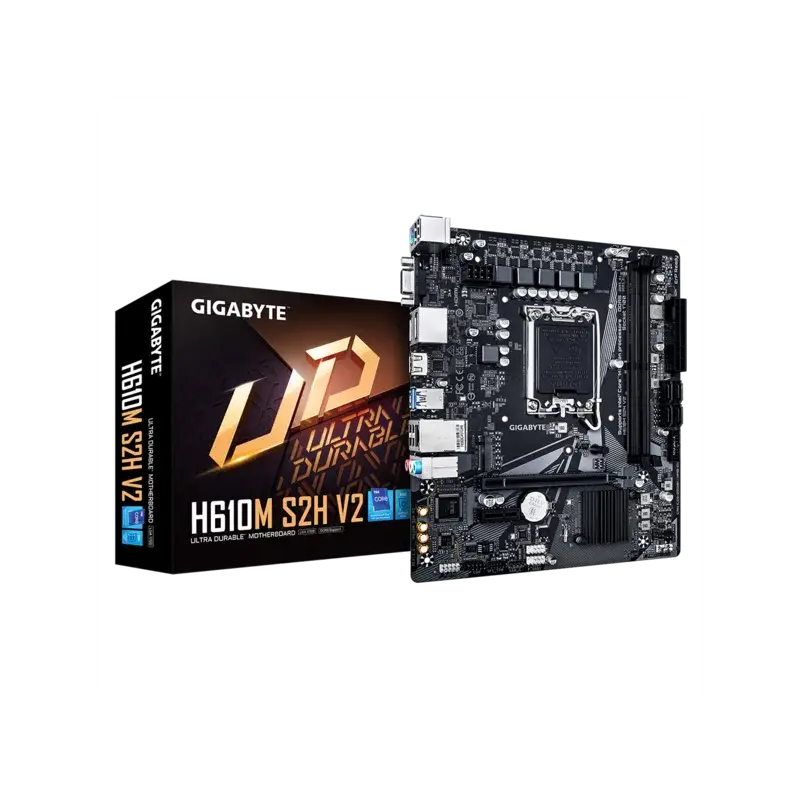 Материнская плата Gigabyte H610M S2H V2 Soc-1700 Intel H610 2xDDR5 mATX AC`97 8ch(7.1) GbLAN+VGA+HDM