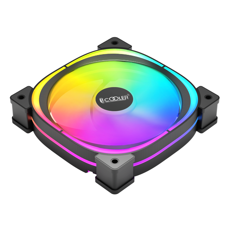 Кулер для корпуса PCCooler EF120 ARGB BK (120x120x25mm, 4-pin PWM, ARGB, 37.98CFM, 25.7dBA, 1500RPM,