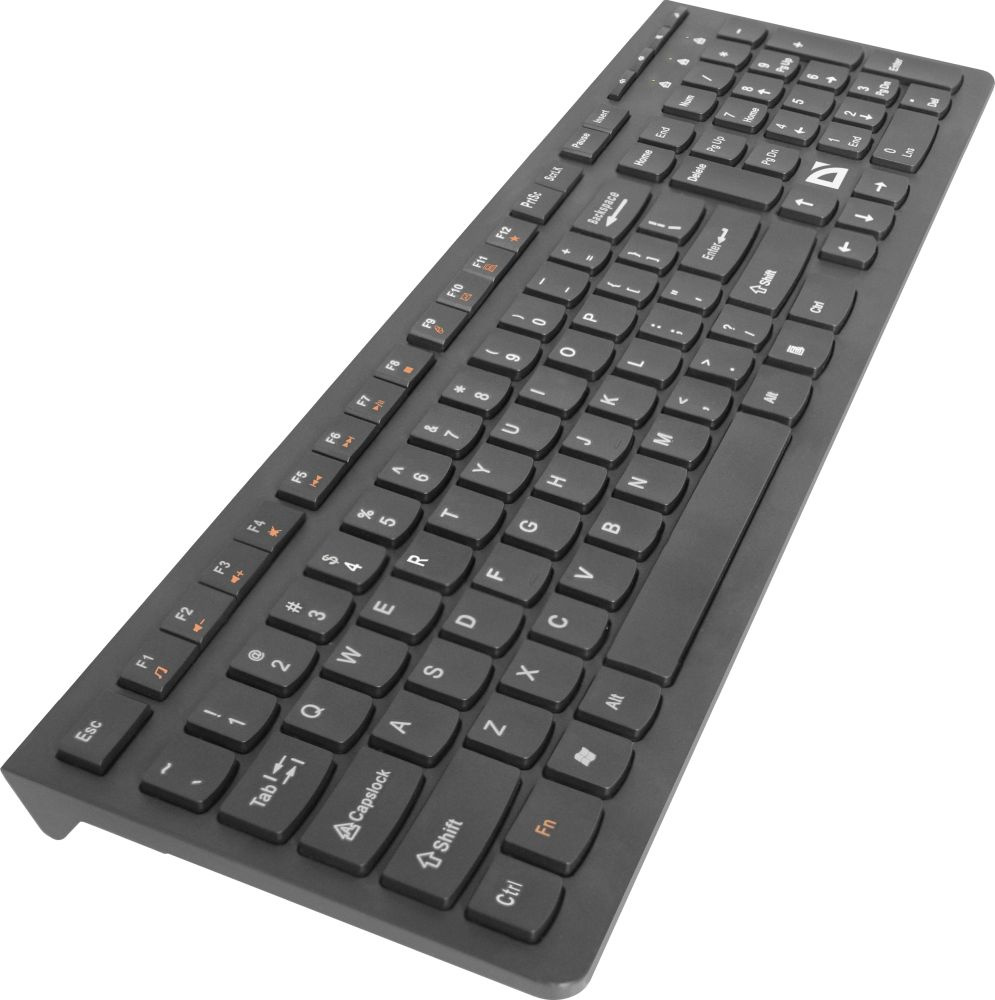 Клавиатура + мышь Defender Columbia C-775 клав:черный мышь:черный USB беспроводная slim Multimedia (