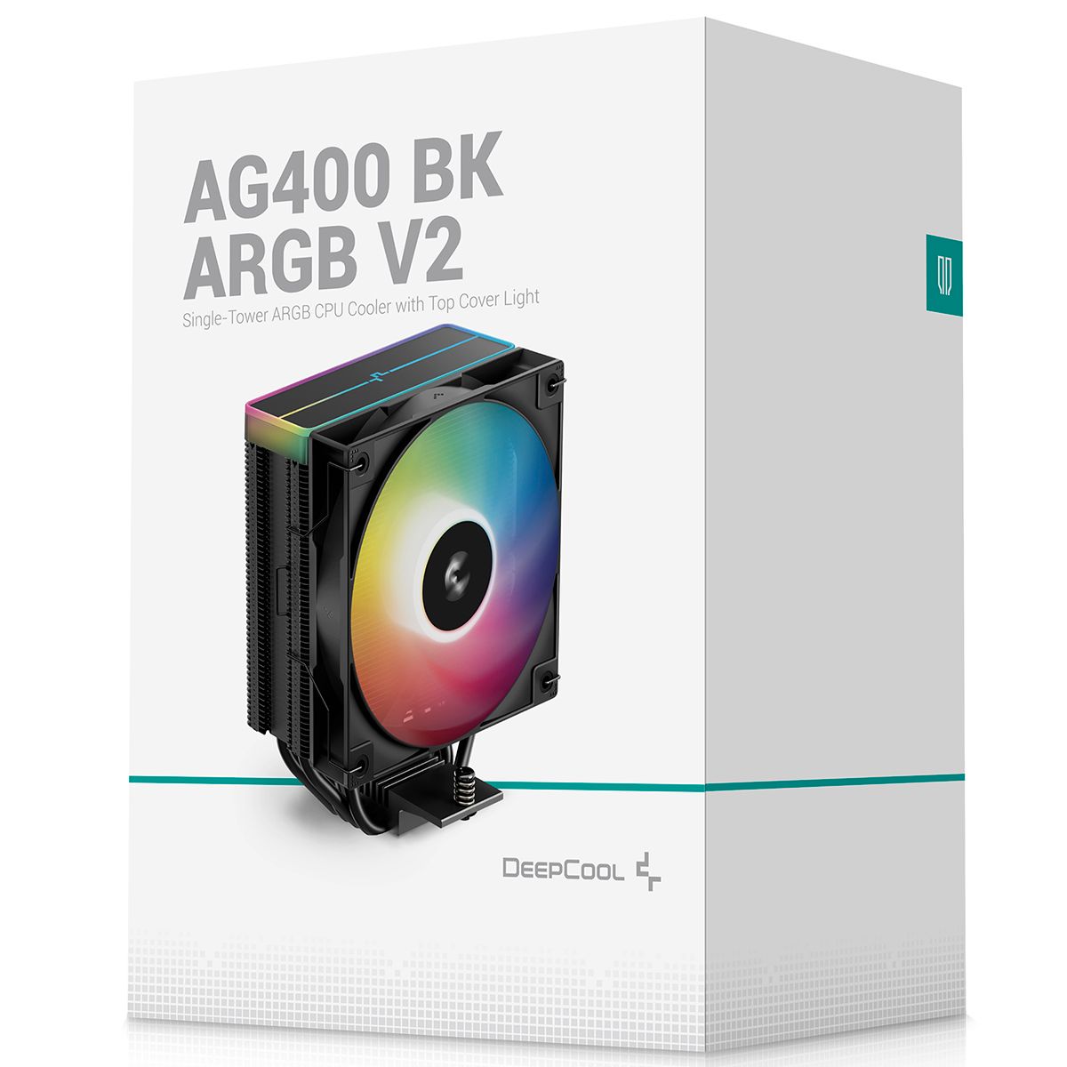 Устройство охлаждения(кулер) Deepcool AG400 Bk V2 ARGB Soc-AM5/AM4/1200/1700/1851 черный 4-pin 31.6d