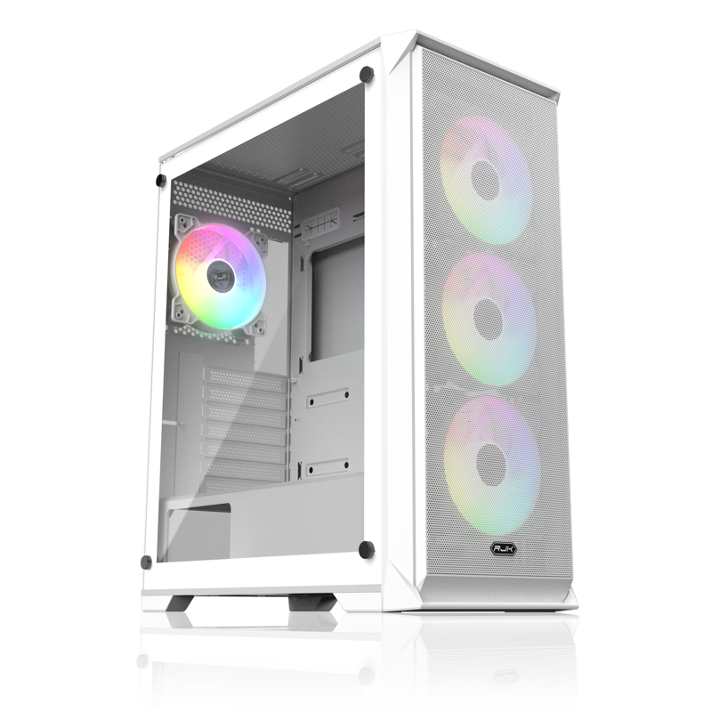 Корпус Raijintek ARCADIA 41-MS4, Midi-Tower, TG, 1x120mm + 3x120mm ARGB, 2xUSB-A 3.0 + 1xUSB-C, ATX,