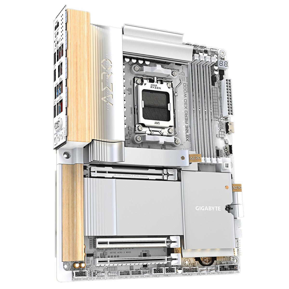Материнская плата Gigabyte X870E AERO X3D WOOD, RTL