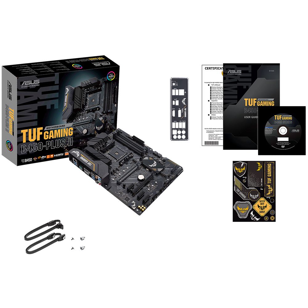 Материнская плата Asus TUF GAMING B450-PLUS II Soc-AM4 AMD B450 4xDDR4 ATX AC`97 8ch(7.1) GbLAN RAID
