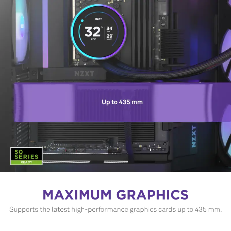 Корпус NZXT H9 Flow RGB (2025), Midi-Tower, TG, 3x140mm RGB + 1x120mm, 2xUSB-A 3.2 + 1xUSB-C 3.2, E-