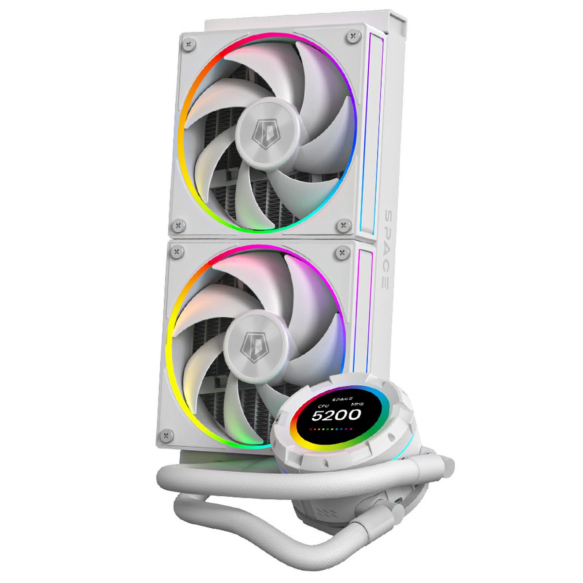 Система водяного охлаждения ID-Cooling SL240 ARGB Soc-AM5/AM4/1200/1700/1851 белый 4-pin 14-30dB Al+